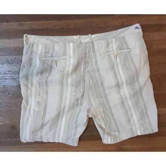 Tommy Bahama Striped Linen Blend Shorts Size 42 - Picture 3 of 8